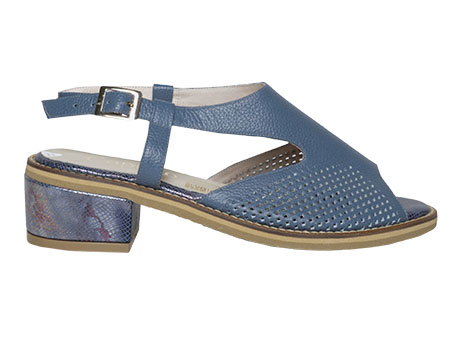 Sandalia para mujer en Cuero color AZUL, referencia ZR32
