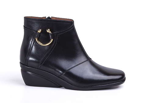 Botín para mujer en Cuero color NEGRO, referencia VT1W
