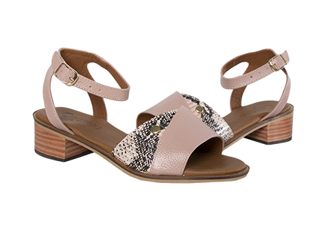 Sandalia para mujer en Cuero color ROSADO, referencia ZN02