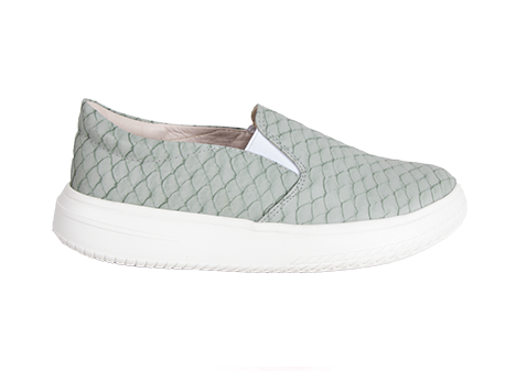 Mocasín para mujer en Cuero color VERDE, referencia ZS38