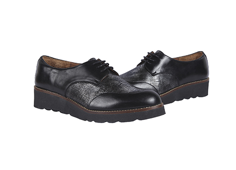 Zapatos de amarrar para mujer en Cuero color NEGRO, referencia I83M