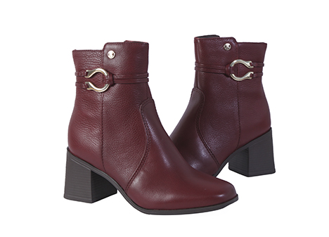 Bota para mujer en Cuero color VINOTINTO, referencia ZCB0