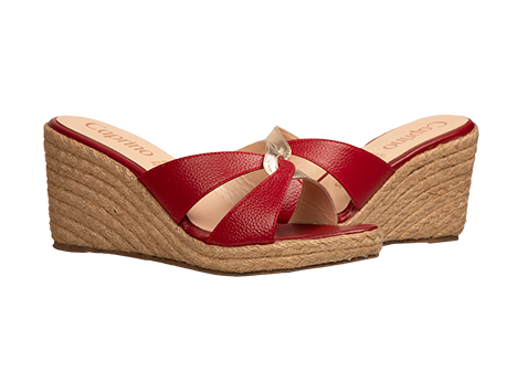 Sandalia para mujer en Cuero color ROJO, referencia ZG14