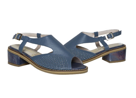 Sandalia para mujer en Cuero color AZUL, referencia ZR32