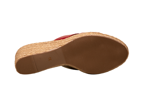 Sandalia para mujer en Cuero color ROJO, referencia ZG14