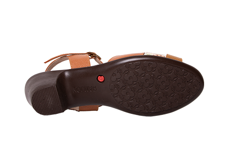 Sandalia para mujer en Cuero color MIEL, referencia ZY24