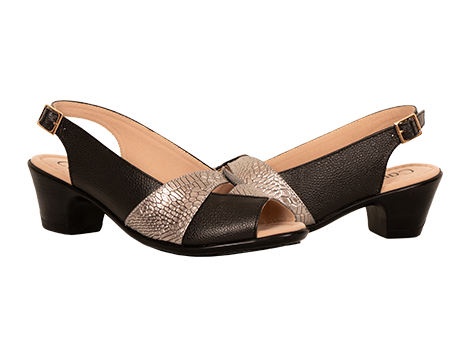 Sandalia para mujer en Cuero color NEGRO, referencia ZY33