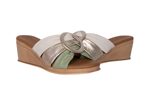 Sandalia para mujer en Cuero color OCRE, referencia ZN06