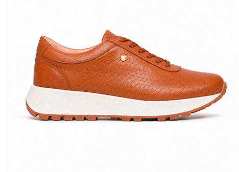 Tenis para mujer en Cuero color MIEL, referencia Z513