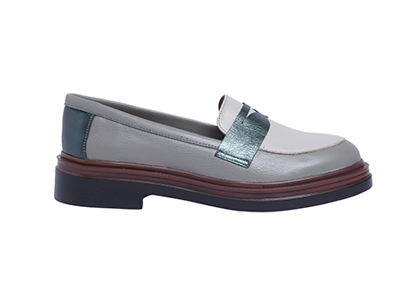 Mocasín para mujer en Cuero color VERDE, referencia DM5T