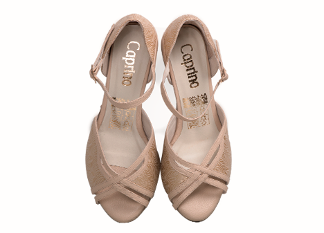 Sandalia para mujer en Cuero color BEIGE, referencia ZR40