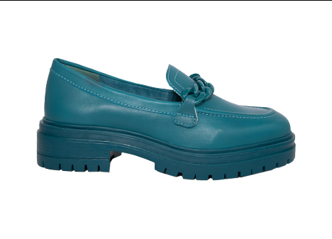 Mocasín para mujer en Cuero color AZUL, referencia ZCM7