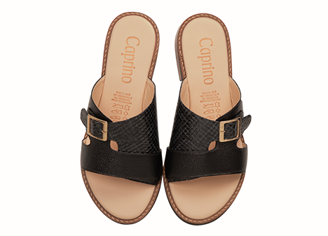 Sandalia para mujer en Cuero color NEGRO, referencia ZG08