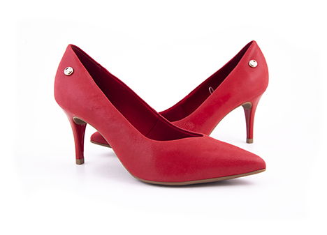 Tacones para mujer en Cuero color ROJO, referencia ZC03LINE