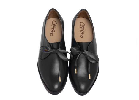 Zapatos de amarrar para mujer en Cuero color NEGRO, referencia P92L
