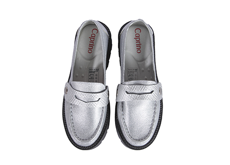 Mocasín para mujer en Cuero color GRIS, referencia ZS31