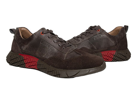 Tenis para hombre en Cuero color CAFE, referencia ZV87