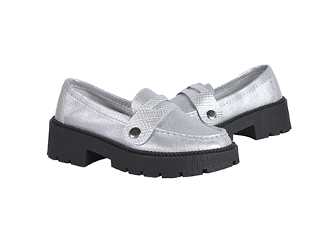 Mocasín para mujer en Cuero color GRIS, referencia ZS31