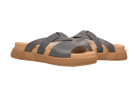 Sandalia para mujer en Cuero color GRIS, referencia ZS47