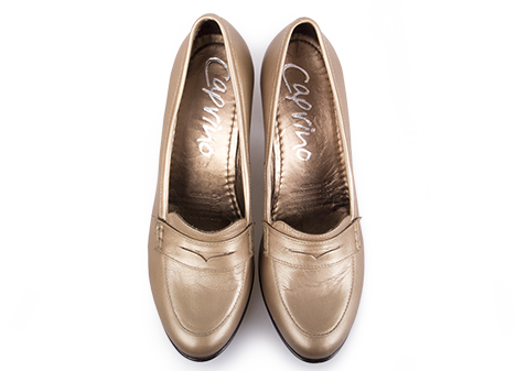 Tacones para mujer en Cuero color DORADO, referencia LP01