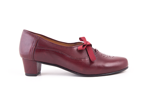 Tacones para mujer en Cuero color VINOTINTO, referencia Q580CRNE