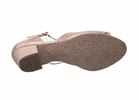 Sandalia para mujer en Cuero color BEIGE, referencia ZR40