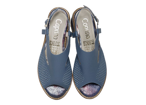 Sandalia para mujer en Cuero color AZUL, referencia ZR32