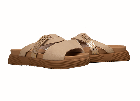 Sandalia para mujer en Cuero color BEIGE, referencia ZS47