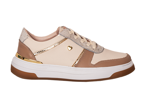Tenis para mujer en Cuero color BEIGE, referencia Z510