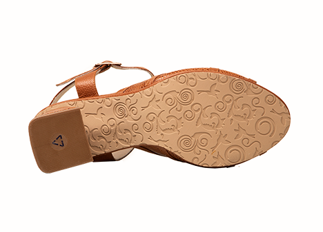 Tacones para mujer en Cuero color MIEL, referencia ZR39