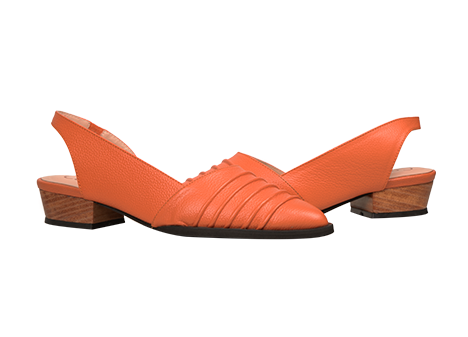 Tacones para mujer en Cuero color NARANJA, referencia ZG12