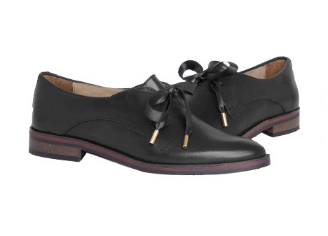 Zapatos de amarrar para mujer en Cuero color NEGRO, referencia P92L