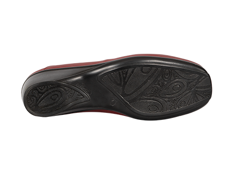 Mocasín para mujer en Cuero color VINOTINTO, referencia RS21