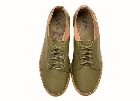 Tenis para mujer en Cuero color VERDE, referencia ZM09