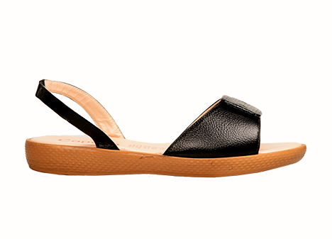 Sandalia para mujer en Cuero color NEGRO, referencia ZG09CONE