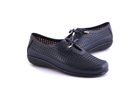 Zapatos de amarrar para mujer en Cuero color AZUL, referencia G715CRCA