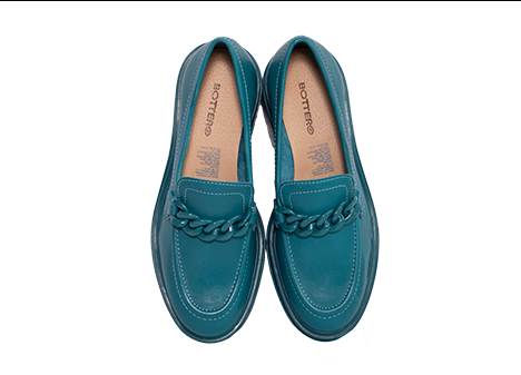 Mocasín para mujer en Cuero color AZUL, referencia ZCM7
