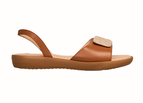 Sandalia para mujer en Cuero color MIEL, referencia ZG09CONE