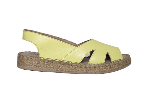 Sandalia para mujer en Cuero color AMARILLO, referencia ZM11