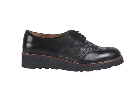 Zapatos de amarrar para mujer en Cuero color NEGRO, referencia I83M
