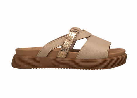 Sandalia para mujer en Cuero color BEIGE, referencia ZS47