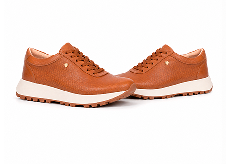 Tenis para mujer en Cuero color MIEL, referencia Z513