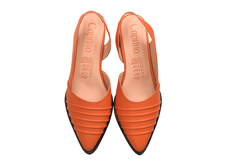 Tacones para mujer en Cuero color NARANJA, referencia ZG12