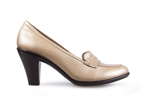 Tacones para mujer en Cuero color DORADO, referencia LP01
