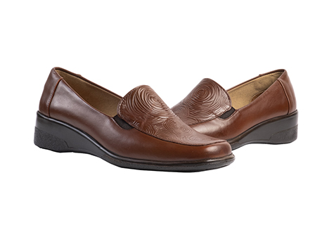Mocasín para mujer en Cuero color CANELA, referencia CG2A