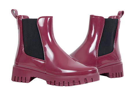 Bota para mujer en PVC color VINOTINTO, referencia ZFR2