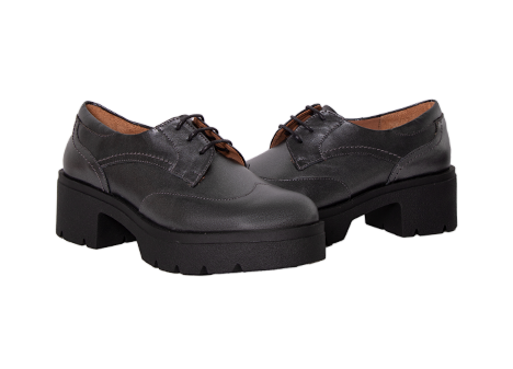 Zapatos de amarrar para mujer en Cuero color PLATA, referencia FR3Y