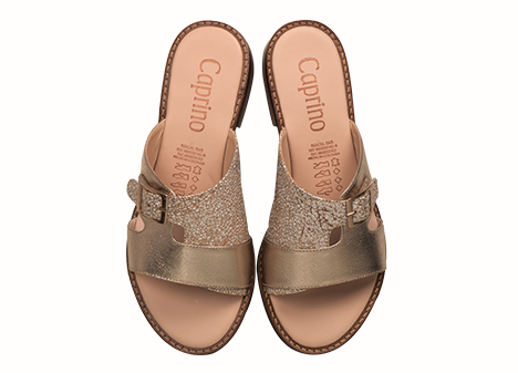 Sandalia para mujer en Cuero color DORADO, referencia ZG08