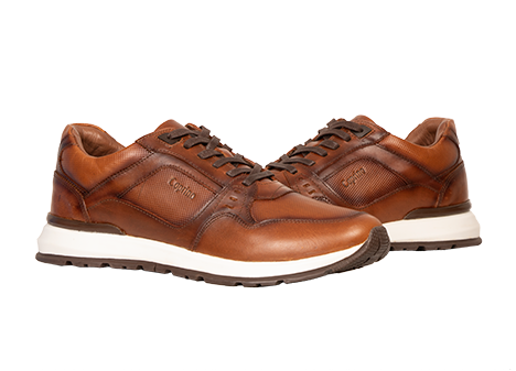 Tenis para hombre en Cuero color MIEL, referencia ZV92