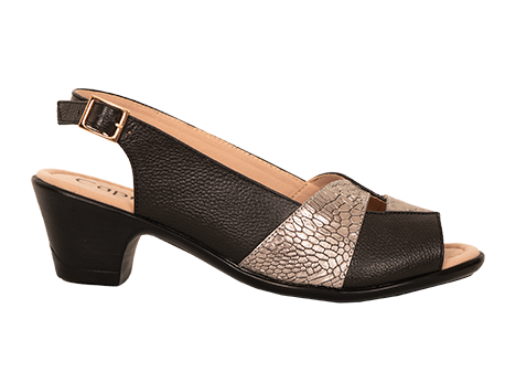 Sandalia para mujer en Cuero color NEGRO, referencia ZY33